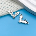 Antique silver bat-shaped alloy pendants for DIY jewelry making and earrings - Antique Silver Halloween Bat