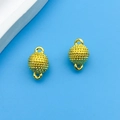 Golden spherical magnetic jewelry clasps with pineapple texture for DIY bracelets - Spherical Magnetic Buckle (14700)