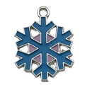 Colgante de copo de nieve en aleación azul y lavanda para pulseras personalizadas - Copo de Nieve Hexagonal Azul