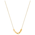 Collier élégant en titane doré avec pendentifs géométriques carrés minimalistes - Chaîne O / Or 18 carats