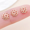 Coupelles de perles en fer doré 7mm en forme de fleur pour bijoux DIY - 7mm / Or KC