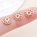 Calottes de perles évidées dorées de 7mm-9mm pour la création de bijoux DIY - 9mm / Or KC