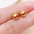 Polierte kleine goldene Metallglocken für DIY-Schmuck und Armbandanhänger - 6mm / Gold