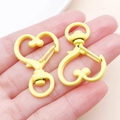 Chiusura a cuore gialla con anello girevole per creazione gioielli fai-da-te - Giallo
