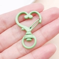 Chiusura a molla a cuore verde chiaro per portachiavi fai da te e accessori per gioielli - Verde
