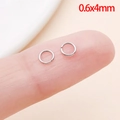 Anellini aperti in acciaio inossidabile argento da 0,6x4mm per gioielli sulla punta delle dita - 0.6x4mm