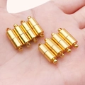 Goldener zylindrischer Magnetverschluss für DIY Schmuck Ketten und Armbänder - Große Goldene Zylinderform