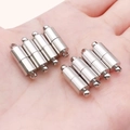 Polierte silberne zylindrische Magnetverschlüsse für DIY-Armbänder und Halsketten - Große Silberne Zylinderform