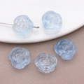 Light blue translucent rose flower bead for DIY jewelry making and handmade necklaces - Transparent Blue