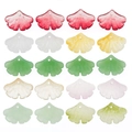 Ginkgo leaf pendants in assorted gradient glass colors for DIY jewelry making - Ginkgo Leaf Set (8 Styles Mixed 20 Pieces)