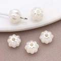 Crèmewitte ABS imitatiewitte parels in pompoenvorm met gat voor DIY-sieraden maken - Lantaarnkraal (25786) / 1 Stuk/Verpakking (7x7mm) / Broken Wit
