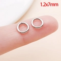 Silberne Edelstahl 1,2x7mm Biegeringe für DIY Schmuckherstellung Zubehör Teile - 1 Stück 12 X 7 Mm 12612 G 012 G. / Stahlfarbene Edelstahl Biegeringe