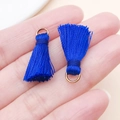 Mini pendentif gland bleu vif avec anneau en métal doré pour la fabrication de bijoux - Bleu royal