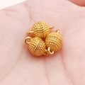 Fermoirs magnétiques sphériques dorés texturés pour la création de bijoux DIY - Petite Sphère Dorée Dépolie