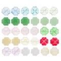 Colorful 10mm glass clover spacer beads in mixed colors for DIY jewelry making - Heart Clover Style (BE29) / 30Pcs Pack / Multicolor