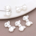 Accessori per gioielli fai-da-te perline a fiocco bianco crema effetto perla lucida - Fiocco Diretto a Doppia Faccia (25798) / 1 Pezzo/Confezione (9x15 mm) / Bianco Sporco