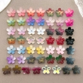 Colorful 10mm gradient cherry blossom glass beads for DIY handmade hair accessories - Lampwork Sakura Petal Set (BE43) / 50 Pieces/Pack (25 Styles x 2) / Multi-color Gradient