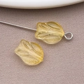 Perles en verre en forme de feuille jaune clair pour bracelets DIY et bijoux artisanaux - Jaune Transparent