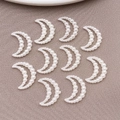 Set of 10 crescent moon ABS faux pearl charms for DIY nail art and phone case decoration - Hollow Moon (15x11mm)