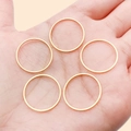 Minimalist gold geometric round ring set for DIY jewelry making and layering - 20mm / Gold