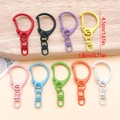 Bunte 41x18mm Zinklegierung D-Ring Karabinerverschlüsse für DIY Schlüsselanhänger Zubehör - Zufällige Gemischte Farben