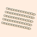 Five matte grey adjustable iron extension chains for DIY jewelry making and bracelets - Gray