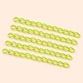 Fluorescent green 5cm matte iron extender chains for DIY jewelry making 5pcs set - Neon Green