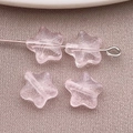 Cuentas de vidrio esmerilado rosa 8mm estrella para hacer joyas de bricolaje - Rosa transparente
