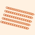 Five pieces of 5cm orange painted iron extension chains for DIY jewelry making - Orange Yellow