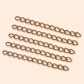 Set of 5 brown matte iron curb chains for DIY jewelry and adjustable bracelets - Brown Coffee