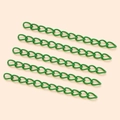 Five pieces of 5cm matte green lacquered iron extender chains for DIY jewelry making - Green
