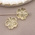 DIY 13mm light yellow glass flower beads for handcrafted jewelry making and accessories - Transparent Yellow
