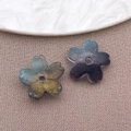 DIY Sakura 10mm gradient glass flower beads with golden glitter for handmade hair accessories - Lampwork Sakura (26956)