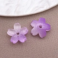 Gradient purple cherry blossom flower bead for handmade jewelry making and DIY crafts - Lampwork Sakura (26957)
