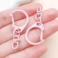 Zwei rosa Zinklegierung D-Ring Karabinerverschlüsse für DIY Schmuck und Schlüsselanhänger - Rosa