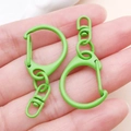 Grasgrüner matter D-Ring-Karabiner aus Zinklegierung für DIY-Puppenschmuckzubehör - Grün