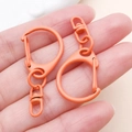 Leuchtend orangefarbener D-Ring Karabinerverschluss aus Zinklegierung für DIY-Anhänger - Orange