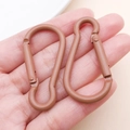 Moschettoni in alluminio marrone opaco a forma di pera, set da 2 per portachiavi DIY - Marrone Caffè