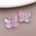 DIY purple gradient butterfly glass beads for handmade jewelry and hair accessories - Transparent Blue Purple Gradient