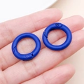 Royal blue 25mm zinc alloy spring O-ring buckle with matte finish for DIY bags - Thick 20mm Inner Diameter 13mm / Dark Blue