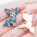 Colorful enamel Chihuahua dog charm with graffiti patterns for DIY jewelry making - Artistic Graffiti Style