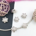 Perles de tournesol en alliage argenté et bracelet chaîne serpent au fini métal vintage - Style Tournesol (15672)