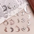 Antiksilber Mond und Stern Legierung Anhänger für DIY Schmuck und Halsketten - Gemischte Mond-Serie Stil (SN21)