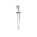 Antique silver dagger pendant with vintage finish and hanging ring for DIY jewelry making - Dagger Shape (11333)