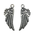 Paire de pendentifs ailes en argent antique en alliage pour création de bijoux - Une Aile En Argent Antique 11x29mm Pesant 14878g Et Pesant 13g.