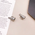 Paire de pendentifs mégaphones en argent antique avec texte Cheer Leader gravé - Mégaphone de Pompom Girl (9831)
