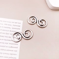 Set of two vintage silver infinity S-shaped alloy charms for DIY jewelry making - Double Infinity 13x26mm-8041