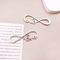 Set of two silver infinity Love charms for DIY jewelry making and necklace accessories - Antique Silver Love Infinity 13x38mm-6853
