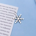 Antiksilber Schneeflocke Anhänger aus Legierung für DIY Weihnachtsarmbänder und Ketten - Antiksilber Schneeflocken-Stil (14026)