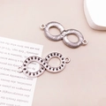 Antique silver infinity symbol alloy charms and connectors for DIY jewelry making - Infinity Symbol 15x39mm-5932